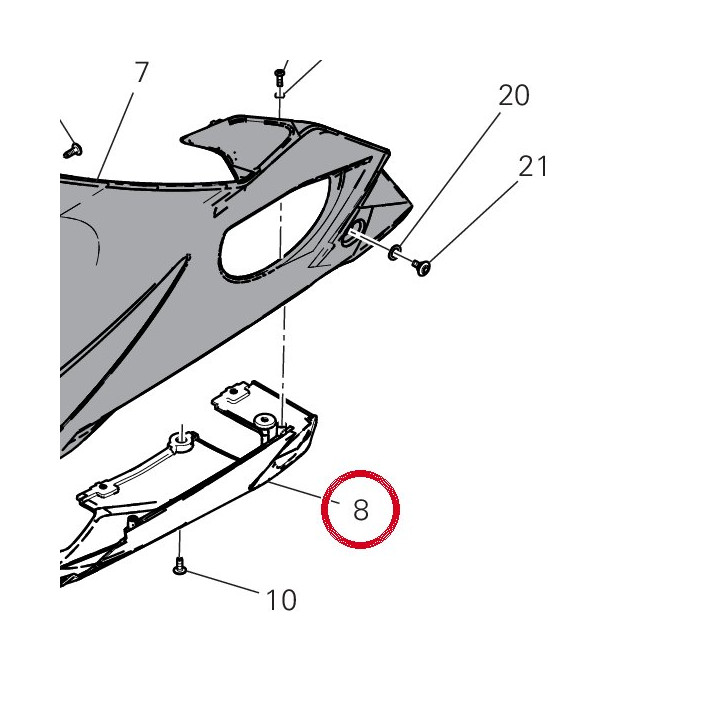 Cache silencieux gauche — réf. 4801I651A | Ducati Store