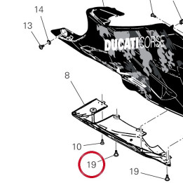 Vis tcei M5X8.5 77210842A — réf. 77210842A | Ducati Store