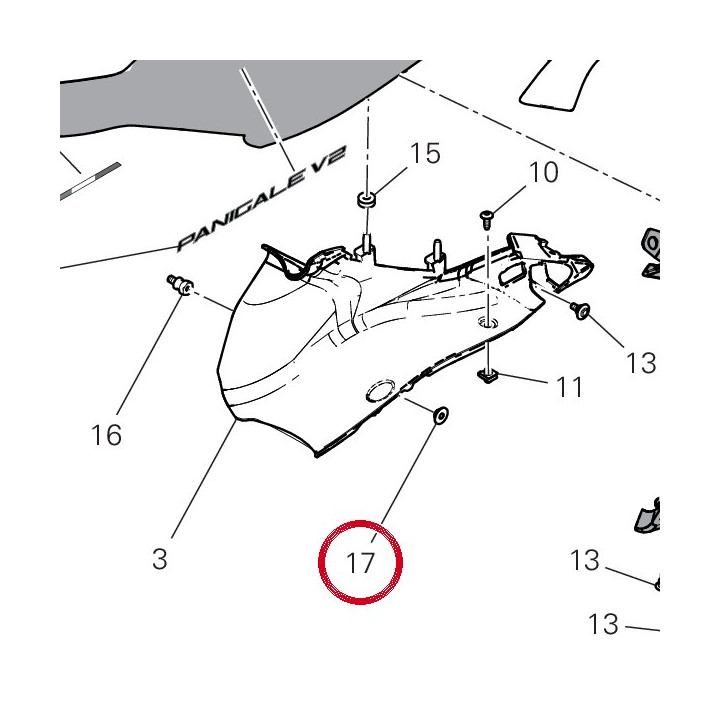 Entretoise 71611461AB — réf. 71611461AB | Ducati Store