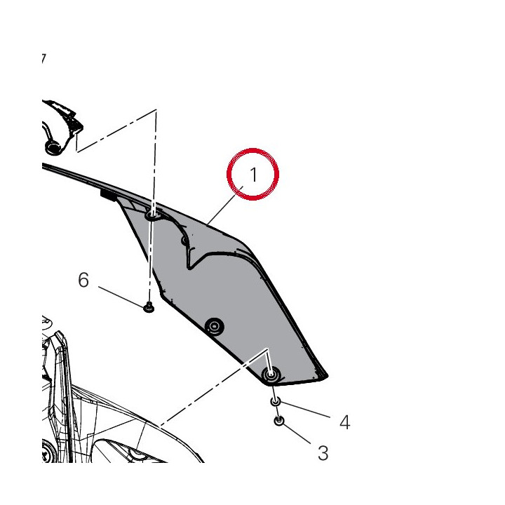 Panneau lateral gauche — réf. 48217481AA | Ducati Store