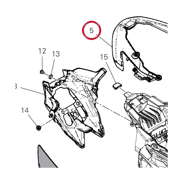 Support caches lateraux — réf. 48217561A | Ducati Store
