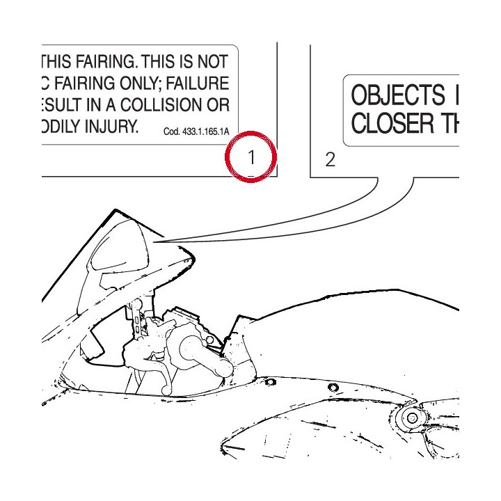 Etiquette recommandation — réf. 43311651A | Ducati Store