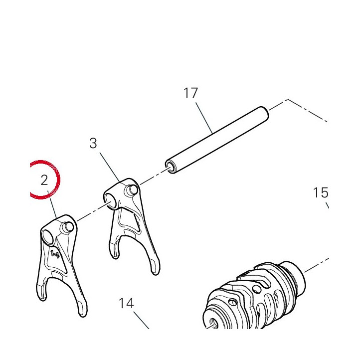 Fourche engrenement 1Ème — réf. 18010611A | Ducati Store