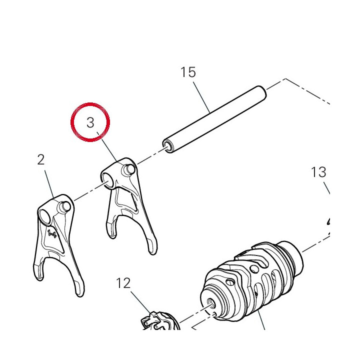 Fourche engrenement 2Ème — réf. 18010601A | Ducati Store