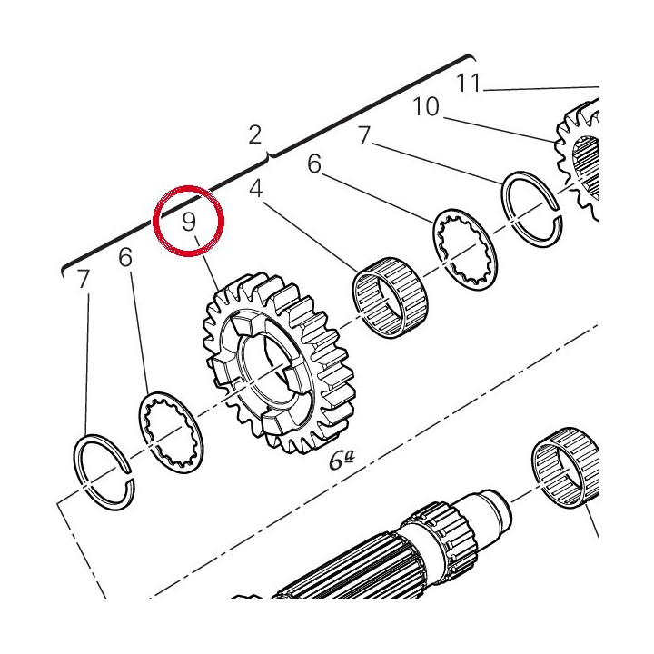 Engrenage conducteur 6Eme — réf. 17216331A | Ducati Store
