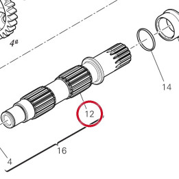 Arbre secondaire 14912621B — réf. 14912621B | Ducati Store
