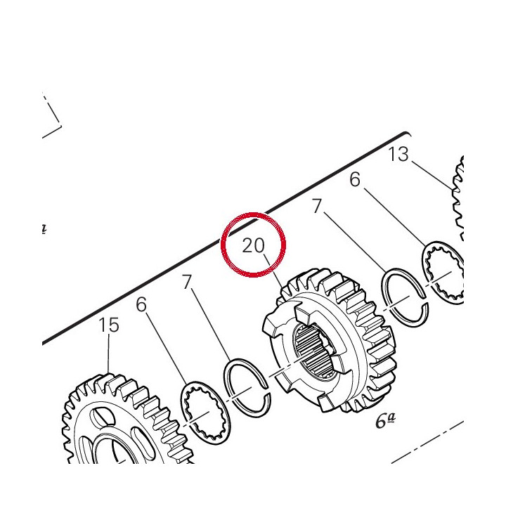Engrenage entraine 6Me — réf. 17216391A | Ducati Store