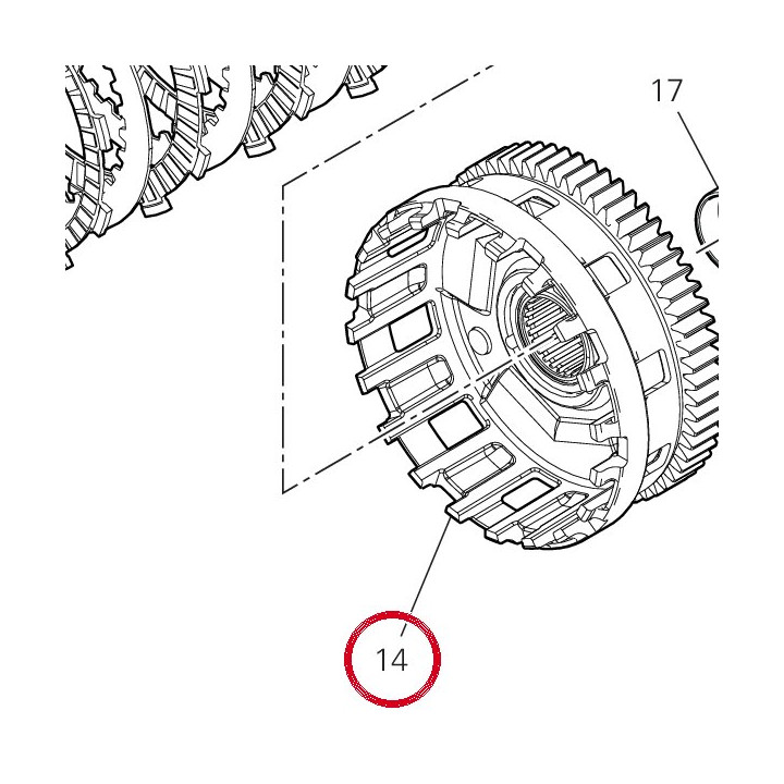 Cloche embrayage complète — réf. 19820681A | Ducati Store