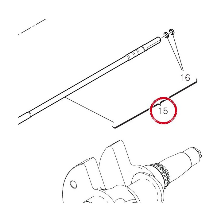 Tige de commande embrayage — réf. 11722141C | Ducati Store