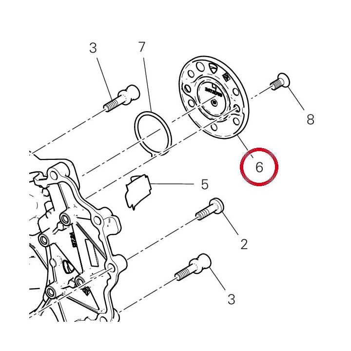 Timing check cover - 2004 — réf. 24717991B5 | Ducati Store