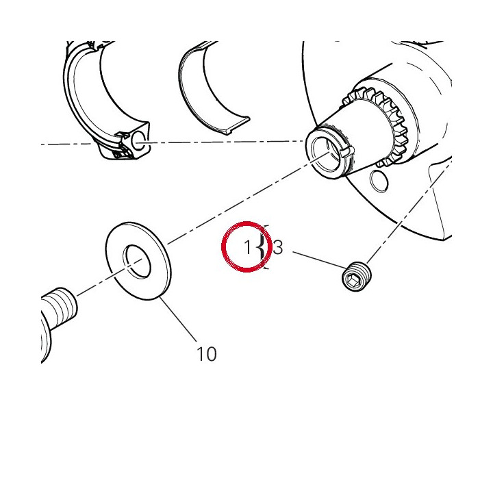 Crank shaft assy C61.5 — réf. 14623101BA | Ducati Store