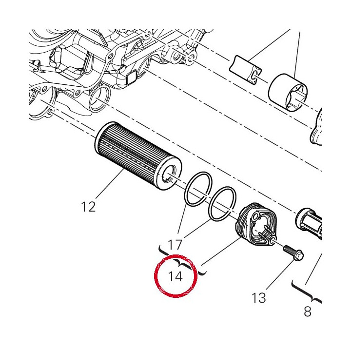 Couvercle filtre à huile — réf. 247P7561A | Ducati Store