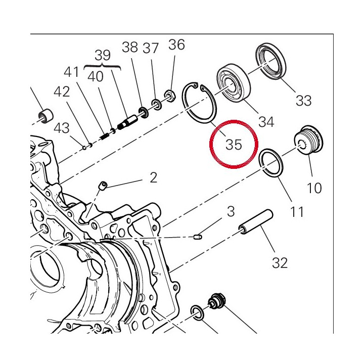 Anneau arret 88450621A — réf. 88450621A | Ducati Store