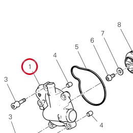 Couvercle pompe eau — réf. 24717221BB | Ducati Store
