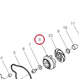 Couronne mobile pompe eau — réf. 25110281A | Ducati Store