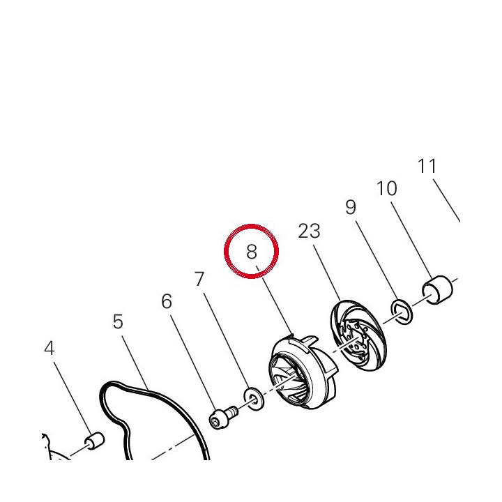 Couronne mobile pompe eau — réf. 25110281A | Ducati Store