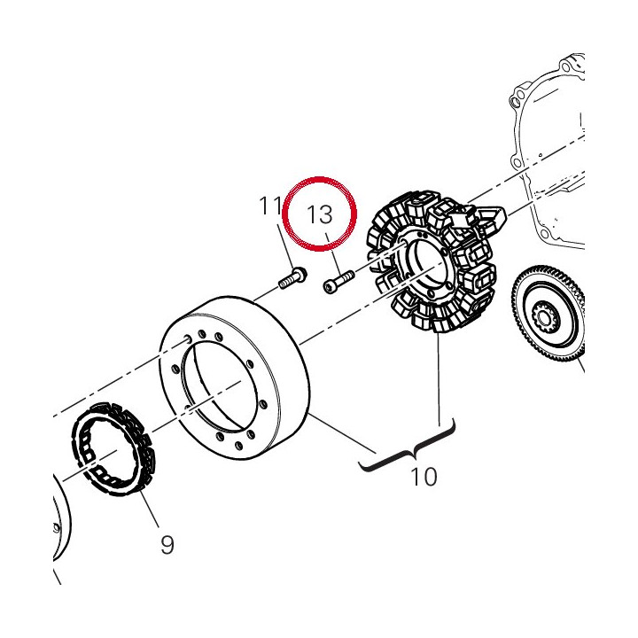 Vis M6X25 71950370CH — réf. 71950370CH | Ducati Store