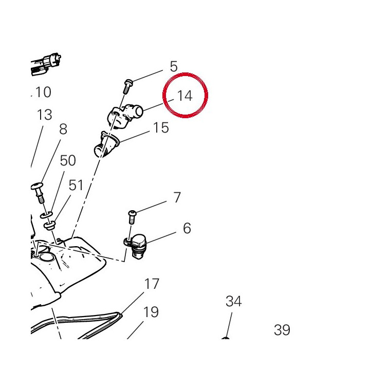 Raccord evacuation Blow-By — réf. 81418011A | Ducati Store