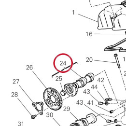 2004 Rear exhaust camshaft — réf. 14826622B | Ducati Store