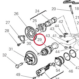 Camshaft intake hor. 2004 — réf. 14816611A | Ducati Store