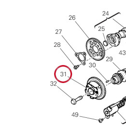 Cam ph. intake rear 52° Evo — réf. 17740071E | Ducati Store