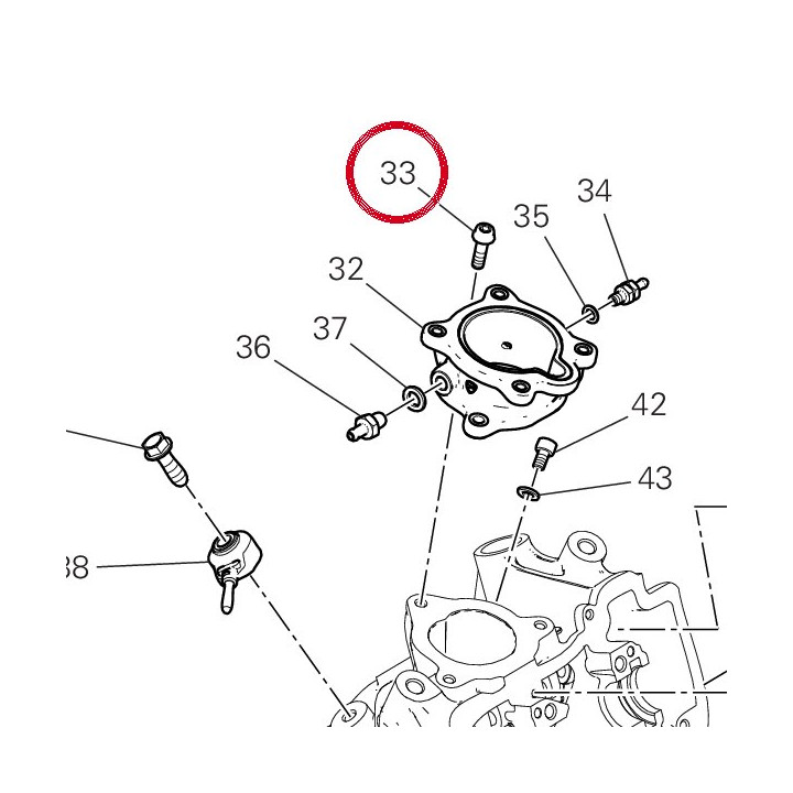 Vis tceif M6X20 77140677CA — réf. 77140677CA | Ducati Store