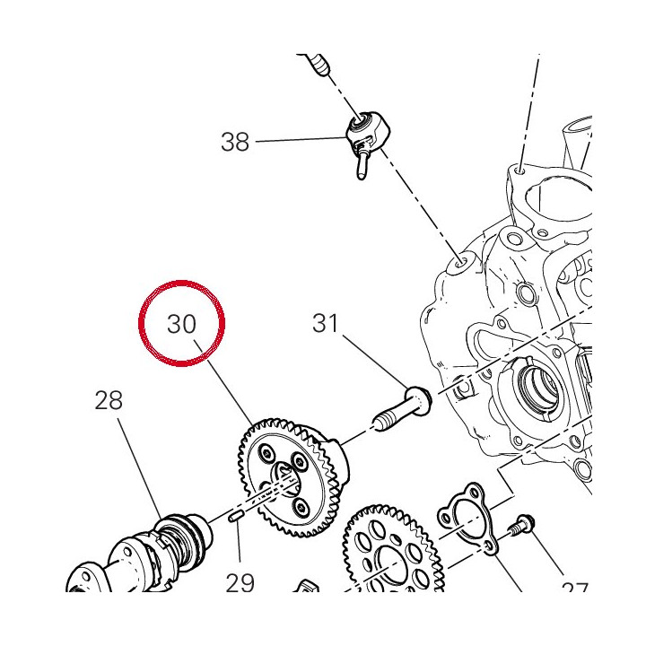 Cam ph int front 52° symm — réf. 17740081E | Ducati Store