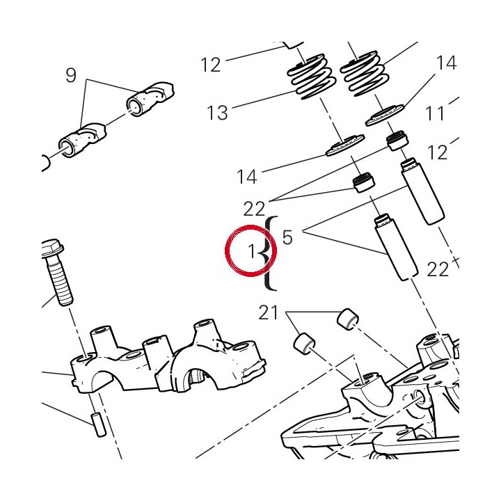 Culasse verticale complète — réf. 301R6081BA | Ducati Store