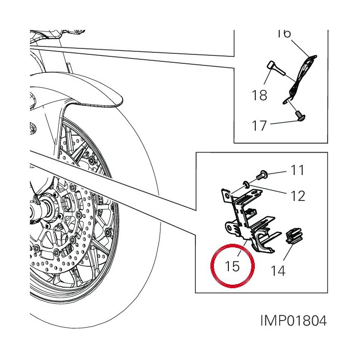 Equerre support connecteur — réf. 8301P222A | Ducati Store
