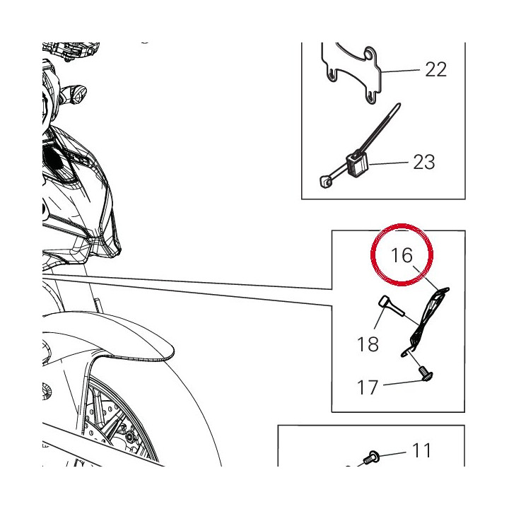 Equerre support connecteur — réf. 8301P331AA | Ducati Store