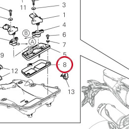 Support inférieure 8291S291A — réf. 8291S291A | Ducati Store