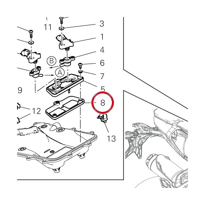 Support inférieure 8291S291A — réf. 8291S291A | Ducati Store