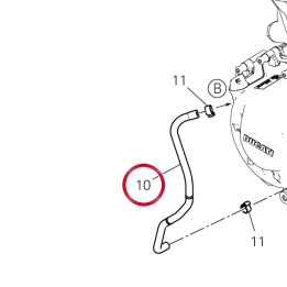 Tuyau culasse horizontale — réf. 59015001B | Ducati Store