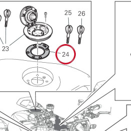 Joint, bouchon réservoir — réf. 86640081A | Ducati Store