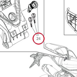 Seat lock 2012 + key — réf. 59822941A | Ducati Store