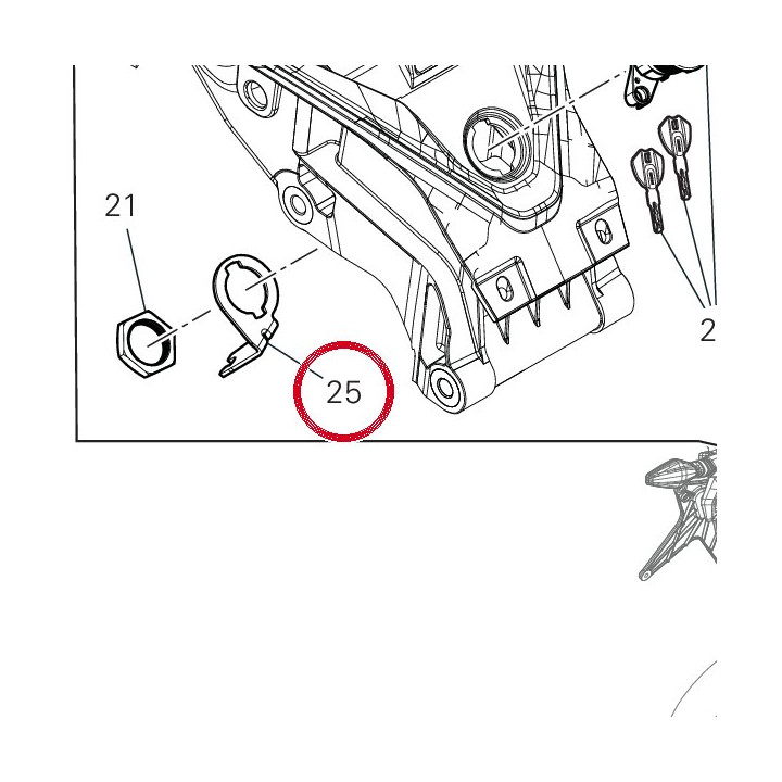 Plaquette serrure — réf. 8271P691AA | Ducati Store