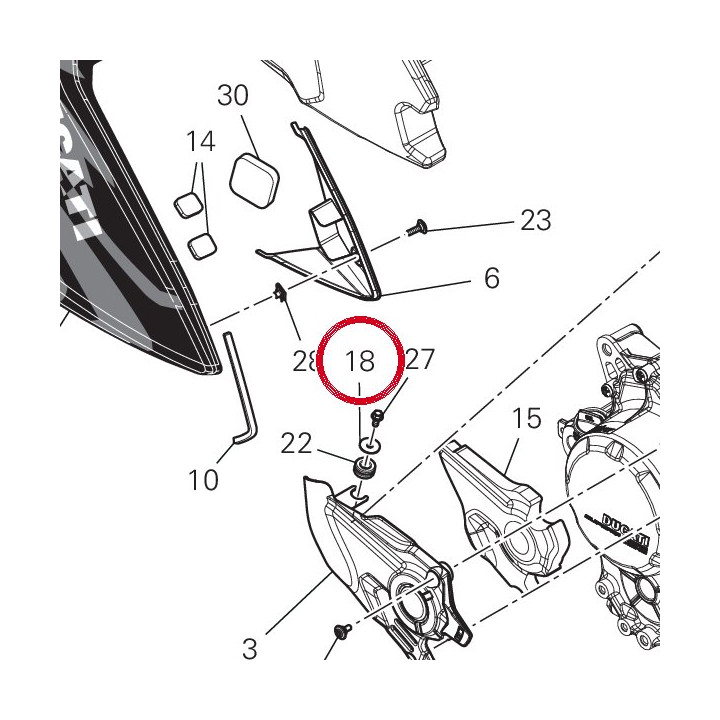 Entretoise 71614431AA — réf. 71614431AA | Ducati Store
