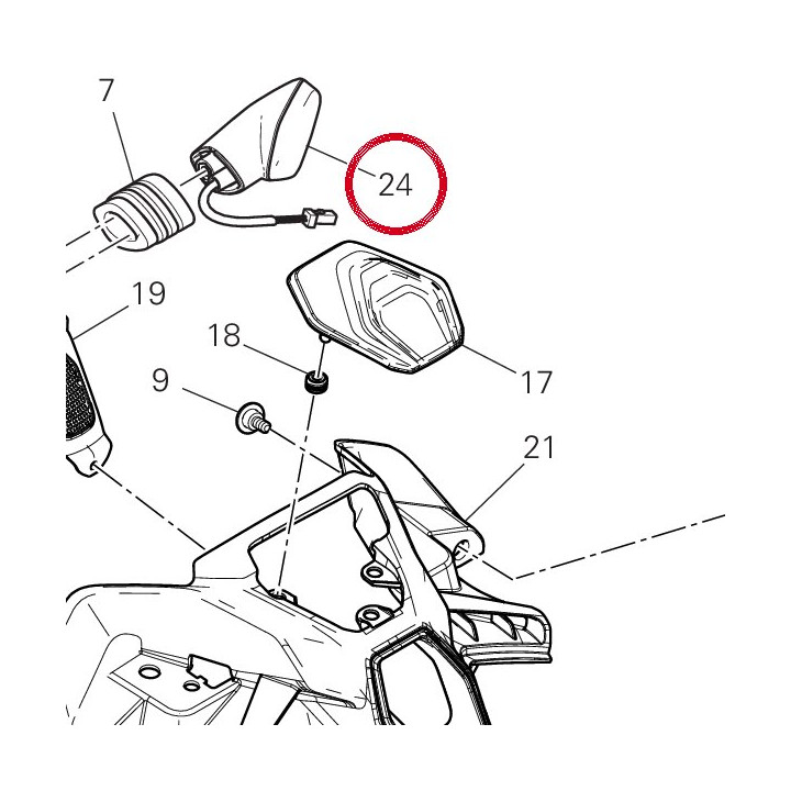 Clignotant avant — réf. 53010372A | Ducati Store