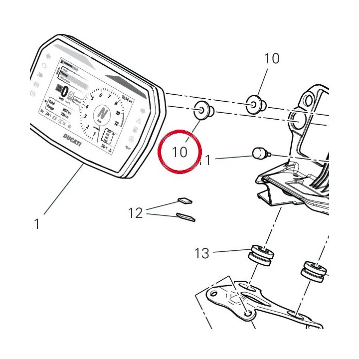 Entretoise 71615541AA — réf. 71615541AA | Ducati Store