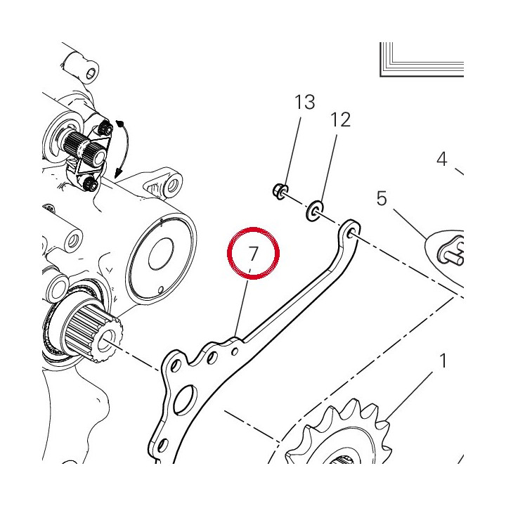 Equerre 44713261AA — réf. 44713261AA | Ducati Store