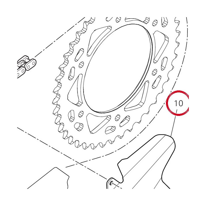 Cache-Chaine 44610891AA — réf. 44610891AA | Ducati Store