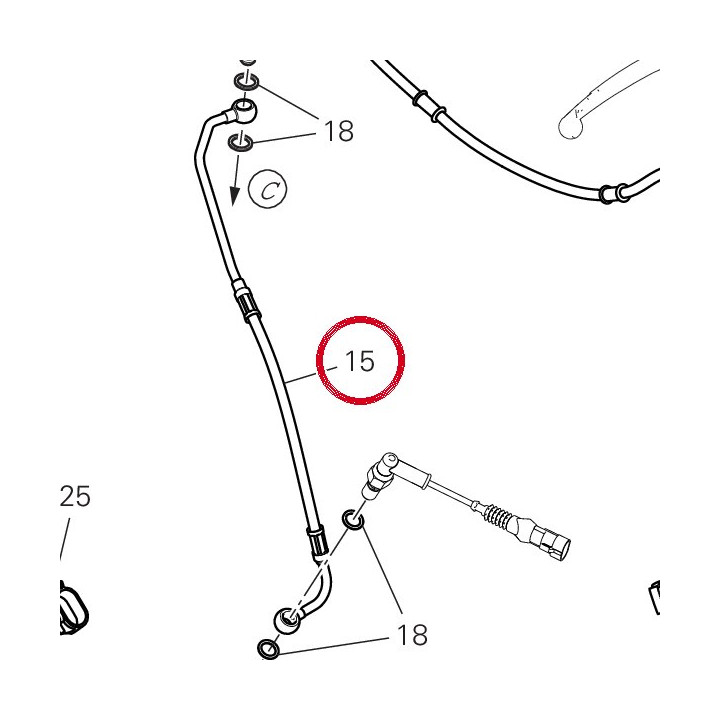 Durite maître cylindre — réf. 61912242A | Ducati Store