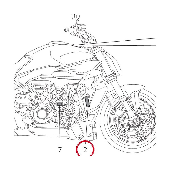 Plaquette radiateur eau — réf. 43312531A | Ducati Store