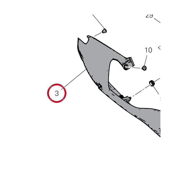 Panneau lateral droit — réf. 48217511AB | Ducati Store