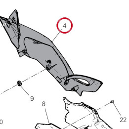 Panneau lateral gauche — réf. 48217491AB | Ducati Store