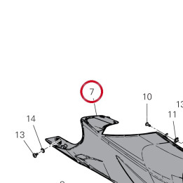 Demi-Carene inférieur — réf. 4801H761AB | Ducati Store