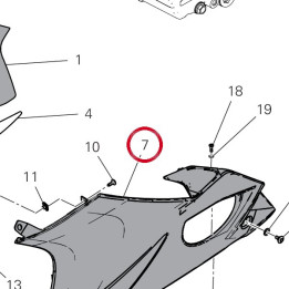 Demi-Carene inférieur — réf. 4801H781AB | Ducati Store