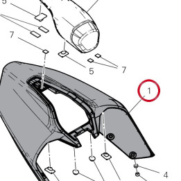 Queue de carénage — réf. 482P7552AB | Ducati Store