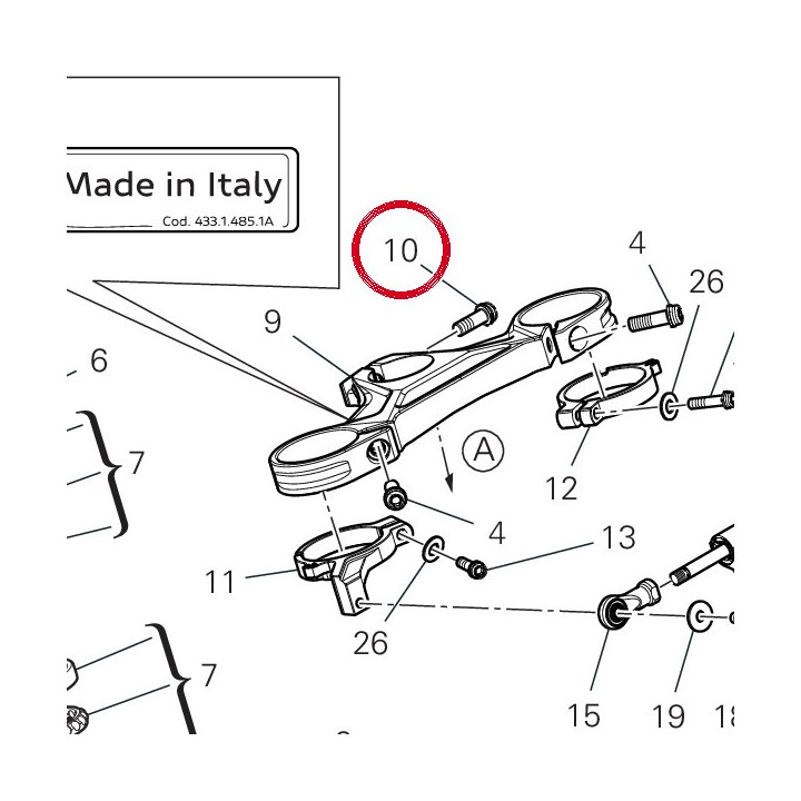 Vis tceif M8X22 77157248C — réf. 77157248C | Ducati Store