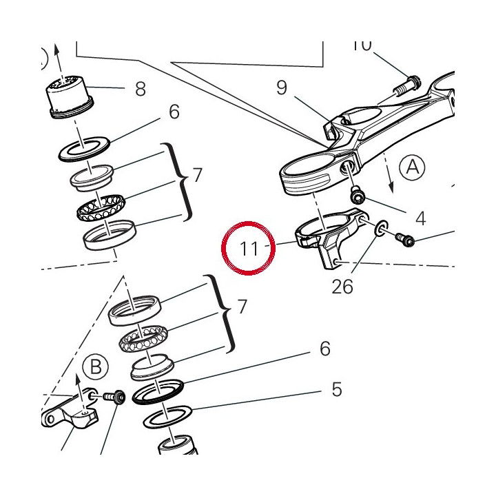 Support fourreau fourche — réf. 8301S381AA | Ducati Store